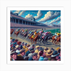 Horse Race Art Print