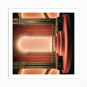 Stage With Red Curtain 1 Art Print