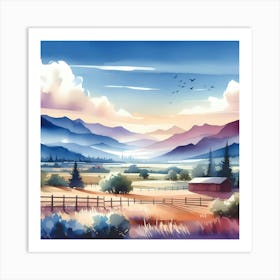 Landscape Painting 217 Art Print