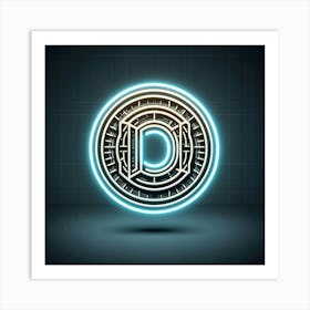 D Coin Art Print