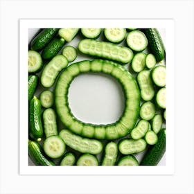 Cucumbers In A Circle 3 Art Print