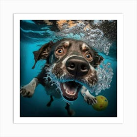 Underwater Dog Photography V0 Pq7buowned0a1 Art Print