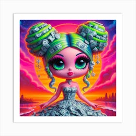 Betty Money Girl Art Print