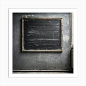 Abstract Communication Concept Showcasing An Empty Chalkboard Macro Shot Of Surface Textures Emphas (1) Art Print