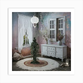 Shabby Chic Bedroom 1 Art Print