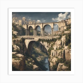 Bridge Over A River Art Print