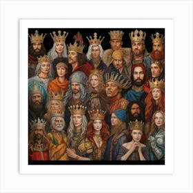 Abstract Kings And Queens Art Print 2 1 Art Print