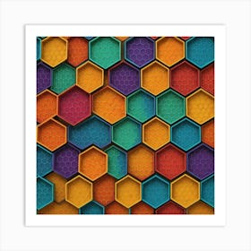 Honeycomb Pattern Art Print