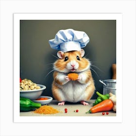 Chef Hamster 28 Art Print