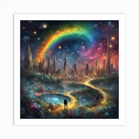 Rainbow City Art Print