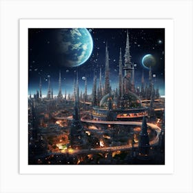 Futuristic City 7 Art Print