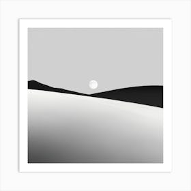 Moonlight Over The Desert Art Print