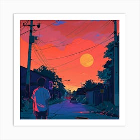 Sunset Painting, Sunset Painting, Sunset Painting Art Print