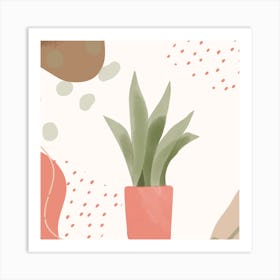 Plant In A Pot Art Print