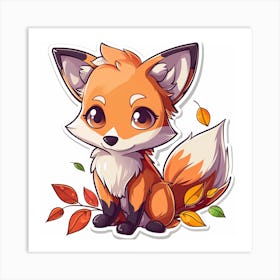 Cute Fox 1 Art Print