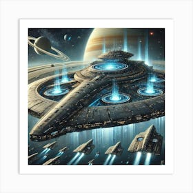 Zenith Class Command Ship 1024x1024 Art Print