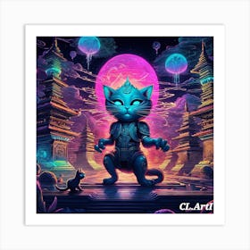 Cat In The City 1 Art Print