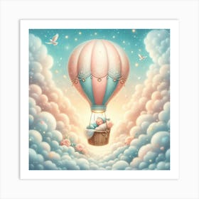 announcing arrival of new born Poster Art Print