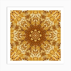 Abstraction Yellow Solar Mandala 1 Art Print