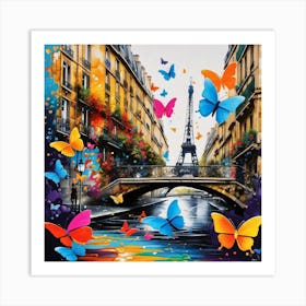 Butterflies In Paris 5 Art Print