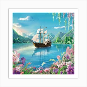 Ship In The Water Art Print