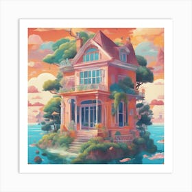 House On The Island Art Print