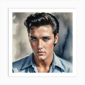 Blue Suede Dreams Elvis Presley Art Print