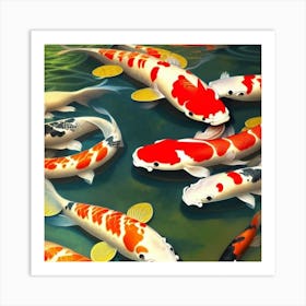 Koi Fish lucky fish Art Print