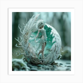 Fairy In The Snow Art Print