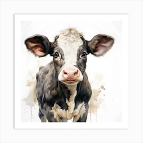 Whimsical Cow Delight Art Print