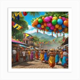 Street Market 1 Art Print