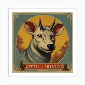 Default Default Vintage And Retro Animal Advertising Aestethic 3 Art Print