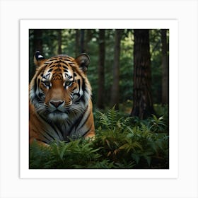 Tiger In The Forest Art Print