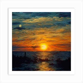 Sunset Painting Art Print