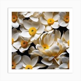 White Flowers Art Print