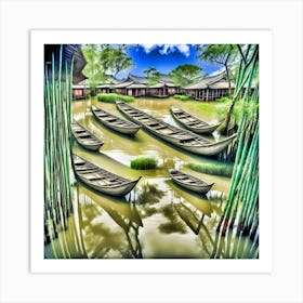 Boats In The Water Photo Art Print