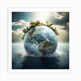 Earth In The Water Art Print