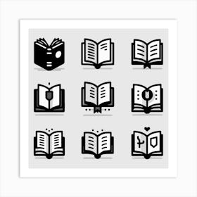 Book Icons Set Web Icons Design Collection (7) Art Print