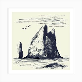 Rock Formations In The Sea Art Print