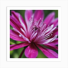 Purple Cactus Flower Art Print