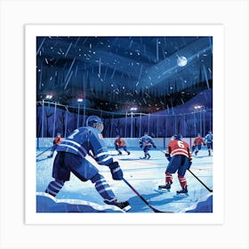 A Ice Hockey Match Lofi Illustration 1718700662 2 Art Print