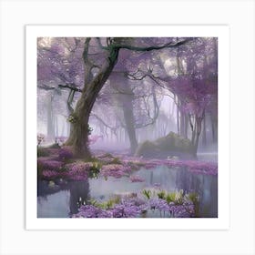 Lavender Landscape Art Print