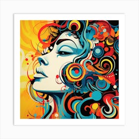 Abstract Woman Portrait 1 Art Print