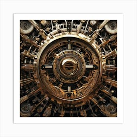 Clockwork Clock Art Print