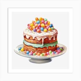 Cake With Sprinkles Art Print