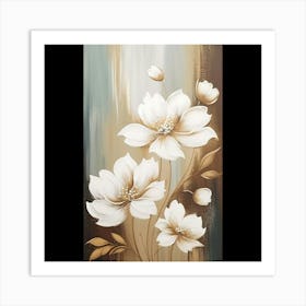 White Flowers Art Print