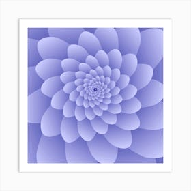 3 D Modern Purple Floral Art Print