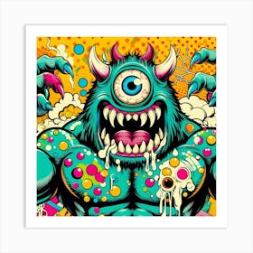 Pop Monster 3 Art Print