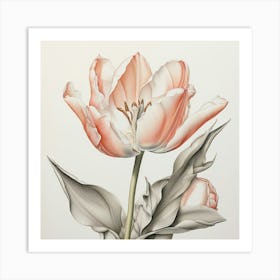 Pink Tulip Art Print