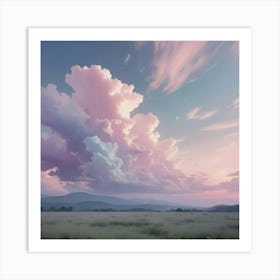 Pink Clouds In The Sky Art Print